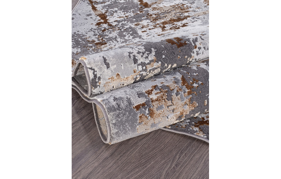 Ковер 23319 - 975 GREY / GOLD - Овал - коллекция GRAND