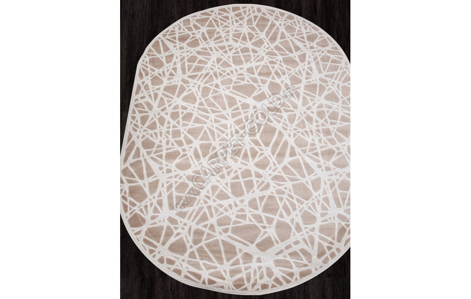 Российский ковер D967 - BEIGE - Овал - коллекция MIRANDA
