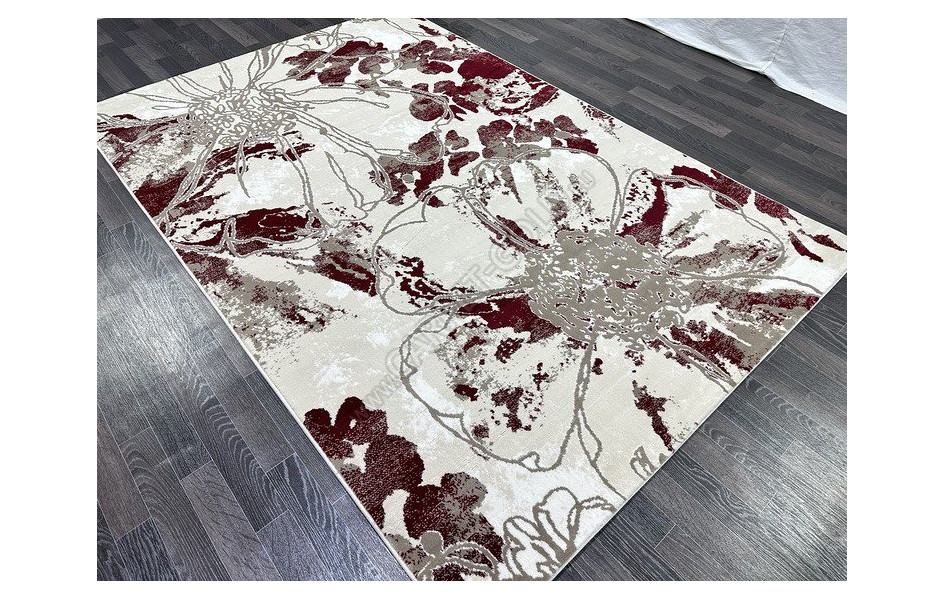 D094A_RED / LIGHT BEIGE Madison с цветами