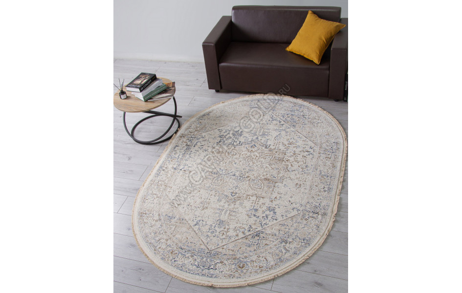 Ковер 35983Z - CREAM / CREAM - Овал - коллекция MELODY